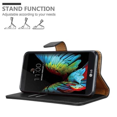 LG K10 2016 lommebokdeksel etui (svart)
