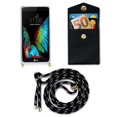 LG K10 2016 Deksel med Halskjede (svart)