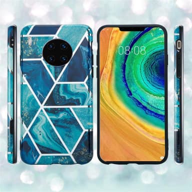 Huawei MATE 30 PRO lommebokdeksel etui (blå)