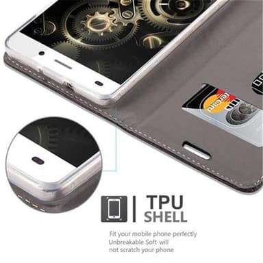 Huawei P8 LITE 2015 lommebokdeksel etui (grå)