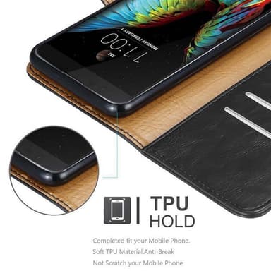 LG K10 2016 lommebokdeksel etui (svart)