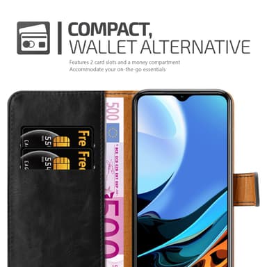 Xiaomi RedMi 9T / POCO M3 lommebokdeksel etui (svart)