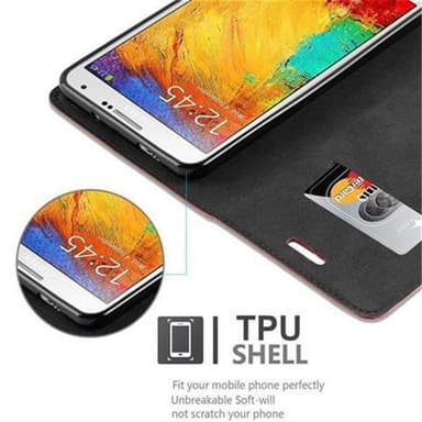 Samsung Galaxy NOTE 3 lommebokdeksel case (brun)