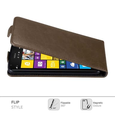 Nokia Lumia 1520 deksel flip cover (brun)