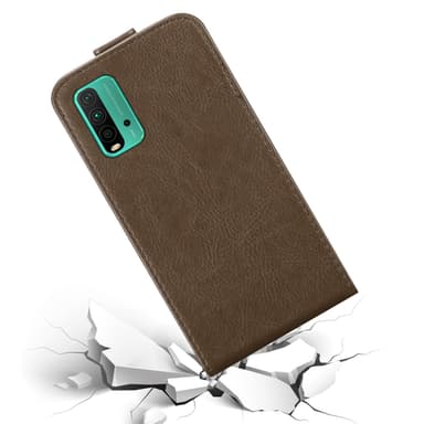 Xiaomi RedMi 9T / POCO M3 deksel flip cover (brun)