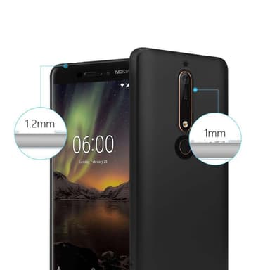Deksel Nokia 6.1 Case Cover (svart)