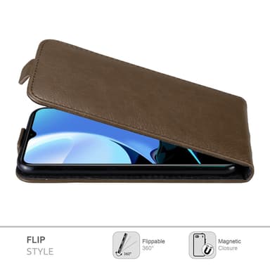 Xiaomi RedMi 9T / POCO M3 deksel flip cover (brun)