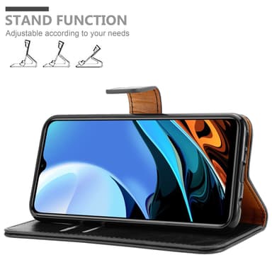 Xiaomi RedMi 9T / POCO M3 lommebokdeksel etui (svart)