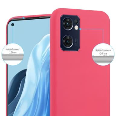 Deksel Oppo FIND X5 LITE / Reno7 5G Silikon cover (rød)