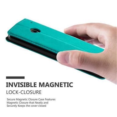 HTC ONE M7 lommebokdeksel case (turkis)