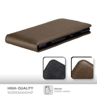 Nokia Lumia 925 deksel flip cover (brun)