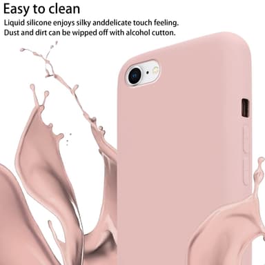 Deksel iPhone 7 / 7S / 8 / SE 2020 med Halskjede (rosa)