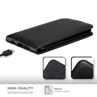 Samsung Galaxy S6 EDGE deksel flip cover (svart)