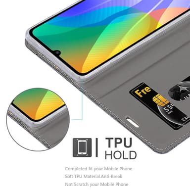 Huawei Y6P lommebokdeksel etui (grå)