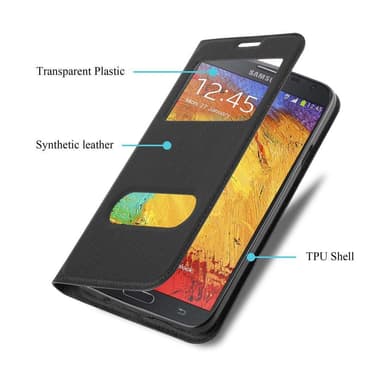 Samsung Galaxy NOTE 3 NEO lommebokdeksel cover (svart)