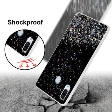Samsung Galaxy A40 Silikondeksel Glitter (svart)