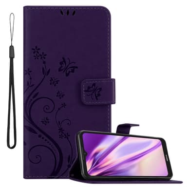 Nokia C21 lommebokdeksel Blomster (lilla)