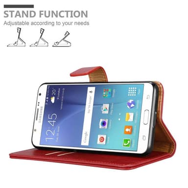 Samsung Galaxy J7 2015 lommebokdeksel etui (rød)