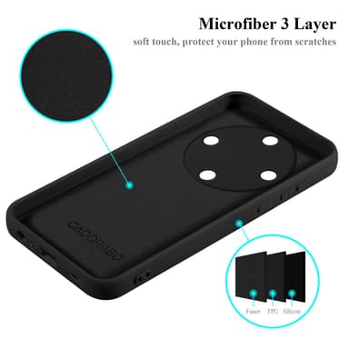 Honor Magic 5 Lite 5G silikondeksel case (Svart)
