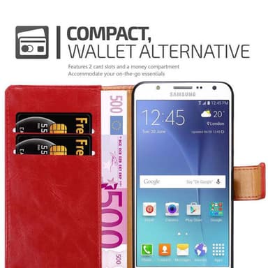 Samsung Galaxy J7 2015 lommebokdeksel etui (rød)