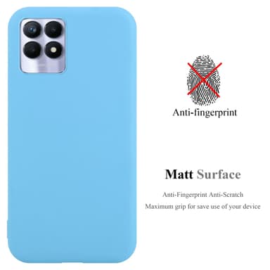 Deksel Realme 8i / Narzo 50 4G Silikon cover (blå)