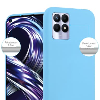 Deksel Realme 8i / Narzo 50 4G Silikon cover (blå)