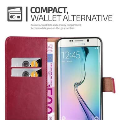 Samsung Galaxy S6 EDGE lommebokdeksel etui (rød)