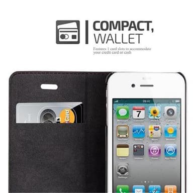 iPhone 4 / 4S lommebokdeksel case (rød)