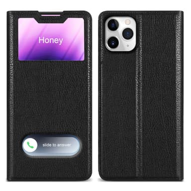 iPhone 11 PRO MAX lommebokdeksel cover (svart)
