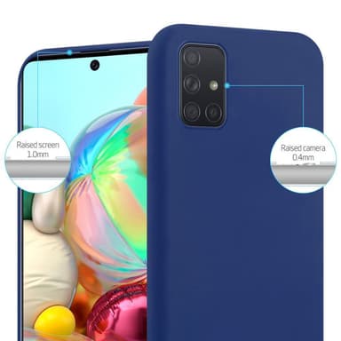 Deksel Samsung Galaxy A71 4G Silikon cover (blå)
