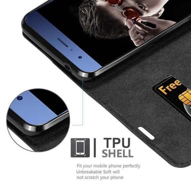Honor V9 lommebokdeksel case (svart)