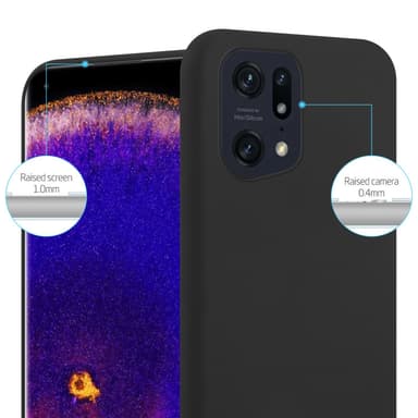Deksel Oppo FIND X5 PRO Silikon cover (svart)
