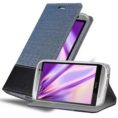 HTC ONE M8 lommebokdeksel etui (blå)