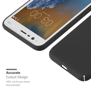 Nokia 3 2017 Hardt Deksel Cover (svart)
