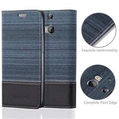 HTC ONE M8 lommebokdeksel etui (blå)