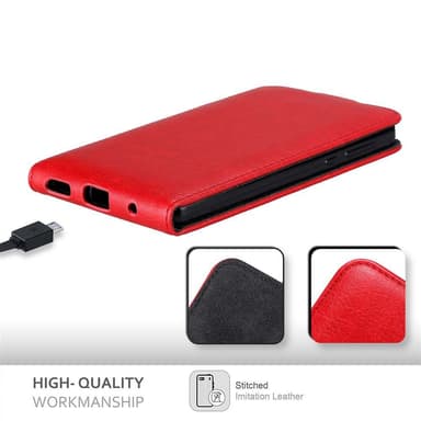 Nokia 6.1 deksel flip cover (rød)