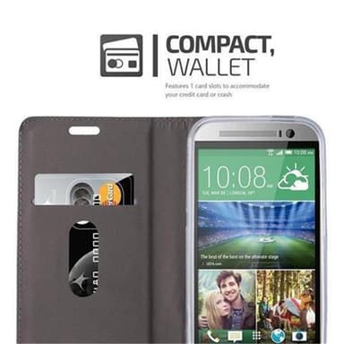 HTC ONE M8 lommebokdeksel etui (blå)