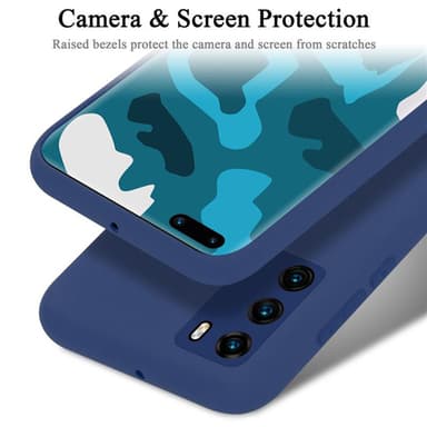 Huawei P40 silikondeksel case (blå)