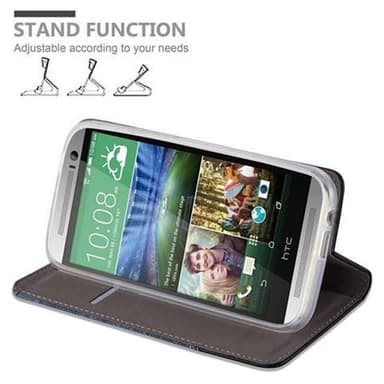 HTC ONE M8 lommebokdeksel etui (blå)