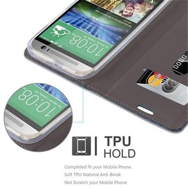 HTC ONE M8 lommebokdeksel etui (blå)