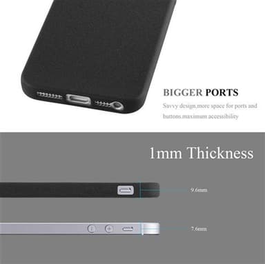 Deksel iPhone 5 / 5S / SE 2016 case (svart)
