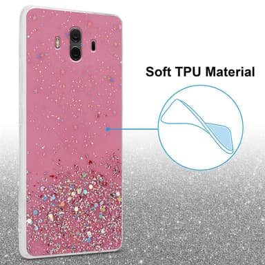 Huawei MATE 10 / NOVA 2i Silikondeksel Glitter (rosa)