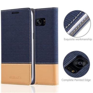 Samsung Galaxy S7 EDGE lommebokdeksel etui (blå)