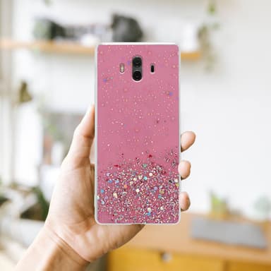 Huawei MATE 10 / NOVA 2i Silikondeksel Glitter (rosa)