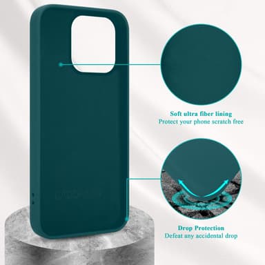 iPhone 14 PRO MAX silikondeksel case (grønn)