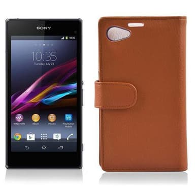 Sony Xperia Z1 COMPACT lommebokdeksel etui (brun)