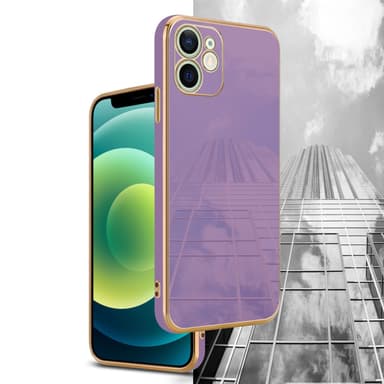 iPhone 12 silikondeksel case (lilla)