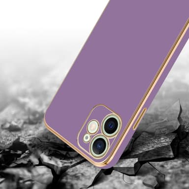 iPhone 12 silikondeksel case (lilla)