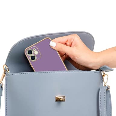 iPhone 12 silikondeksel case (lilla)