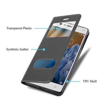 Nokia 3 2017 lommebokdeksel cover (svart)